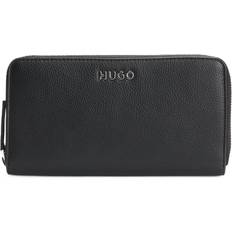 Faux-Leather Wallet with Embossed Grain