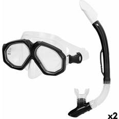 AquaSport Sorte Snorkel Briller og Rør Sæt