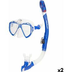 Vuxen Cyklop AquaSport Blue Snorkelglasögon och Rörset för Vuxna 2 Enheter