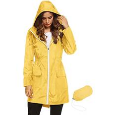 Waterproof Lightweight Rain Jacket - Yellow