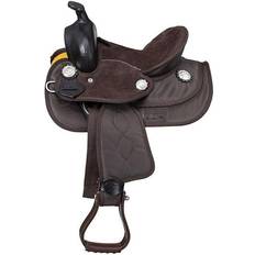 Pink Horse Saddles Tough-1 Synthetic Barrel Saddle Package - Brown