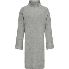 Grau Kleider Kids Only Strick Kleid - Grey Melange