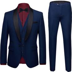 MY'S Slim Fit Tuxedo Suit - Deep Blue