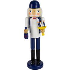 Northlight 14 Blue White Wooden Nutcracker Decoration