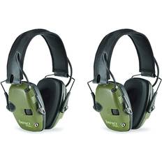 Hunting Howard Leight R-01526-PK2 by Honeywell Impact Sport Sound Amplification Electronic Shooting Earmuff, Green 2-Pack