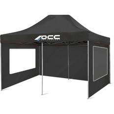 Dome Tent Tents Occ Motorsport Tent Wall Black Oxford Fabric 6 x 2 m