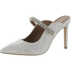 Läder Crystal Bianco Slip-On Sandaler