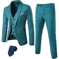 Green Suits Eastside Slim Fit One Button Set - Deep Green