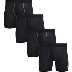 Reebok Performance Boxer Briefs with Fly Pouch - Black/Black