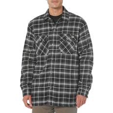 Dickies Men Shirts Dickies Men's Lined Flannel Shirt - Charcoal Black Plaid