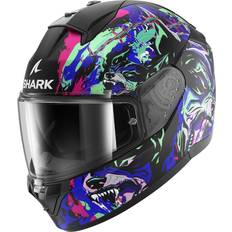 Pink Motorcykelhjelme SHARK Helmets Ridill 2 Raging Beast Mat - Carbon Blå/Antracit