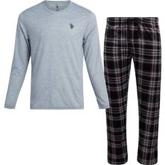 Pajamas U.S. Polo Assn. Men's Pajama Set - Heather Grey/Black Plaid