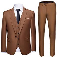MY'S Blazer Vest Pants Set - Khaki