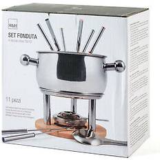 Stål Fonduegrytor H&H Fondue Service 11 Stück für 6 Personen