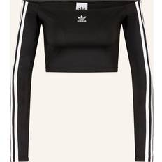 adidas Adicolor Off Shoulder Long Sleeve Top - Black