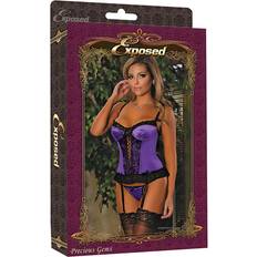 Korsetter Magic Silk Corset - Black/Lilac