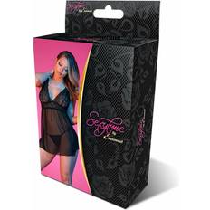 Camisones Exposed Babydoll with Open Back and G-String Set - Black