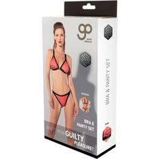 Rot Unterwäschesets Guilty Pleasure Bra & Panty Set - Rot/Schwarz