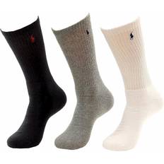 Socks Cushioned Classic Cotton Crew Golf Socks - White/Grey