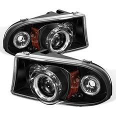 Dodge Vehicle Lights ACANII Durango LED Halo Black Projector Headlights