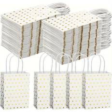 White Gift Bags Temu Dot Gift Bags 5.9x4.3x2.4 Inches 50pcs