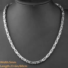Temu Stainless Steel Chain Necklace - Cuban Link Style