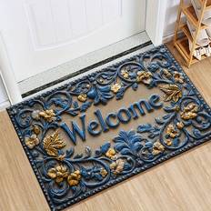 Polyester Entrance Mats Temu Abstract Line Welcome Doormat Botanical Pattern cm