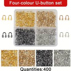 Copper Crafts Temu U-Button Set 400pcs 4mm Copper U-Clasps