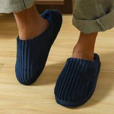 Polyester - Unisex Slippers Temu Wide Stripe Indoor Slippers - Comfortable