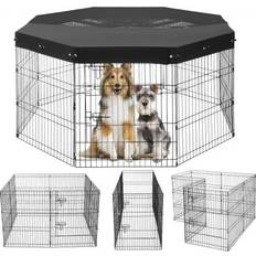 VEVOR Foldable Metal Pet Exercise Pen 8 Pcs 30 H x 24 W Panels