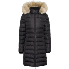 Gevoerd - Vrouw Jassen Tommy Hilfiger Wintermantel Essential - Beige Gemêleerd/Zwart