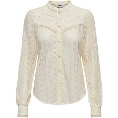 XS Blouses Only Onlreba Life Lace L/S Shirt - Champagne