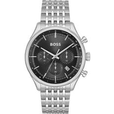 HUGO BOSS Rannekellot HUGO BOSS Black-dial chronograph watch with multi-link bracelet