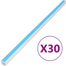 vidaXL Självhäftande Kabelkanal 30x15 mm 30 m pvc x 15 vit