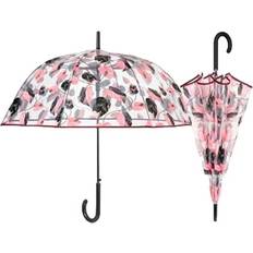 Pink Umbrellas Perletti Microfibre Umbrella - Pink/Transparent