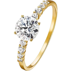 Zirkonia Ringe FAVS Damenring 88648307 gelbgold