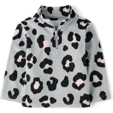 Fleece Garments The Children's Place Toddler Girl's Print Microfleece Half Zip Pullover - Gray