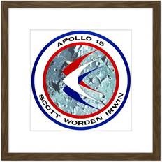 ARTERY8 Space Nasa Apollo Brown Framed Art 20.3x20.3cm