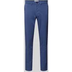 Selected Trousers Selected Chino Slim En Coton - Bleu