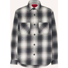 HUGO Hemdjacke Mit Knopfleiste Modell - Grau/Schwarz/Ecru