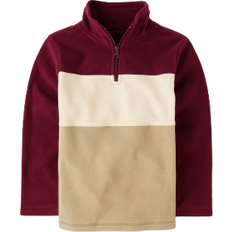 Fleece Garments The Children's Place Boy's Colorblock Microfleece Half Zip Pullover - Burgundy