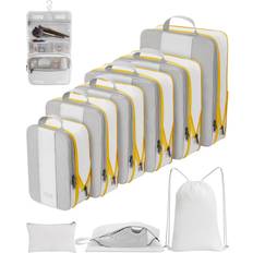 White Packing Cubes OlarHike Compression Packing Cubes 10 Set