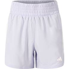 Purple - Women Shorts adidas Pacer Training Woven High-Rise Shorts - Lilac