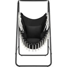 Black Sun Beds tectake Swing Chair Alison 3 Thick Pillows