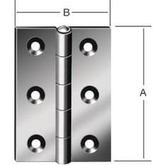 Türbeschläge Vormann Scharniere H.80 mm B.58 mm S.1.5 mm