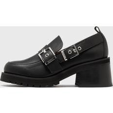 Ganni Læder Feminine Loafers Sko Dame - Sort