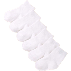 1-3M Underwear Shein 6 Pairs Of Casual Simple White Baby Socks