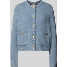 Tommy Hilfiger S Cardigans Tommy Hilfiger Textured Gold Button Lady Jacket - Blue