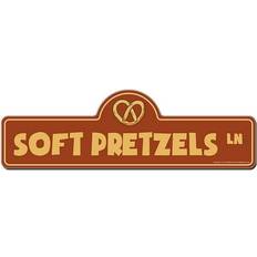 Interior Details SignMission Soft Pretzels Street Sign 18 x 6 in Wall Decor