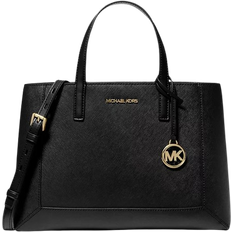 Michael Kors Canvas Messenger Bags Michael Kors Sheila Medium Logo Satchel - Black